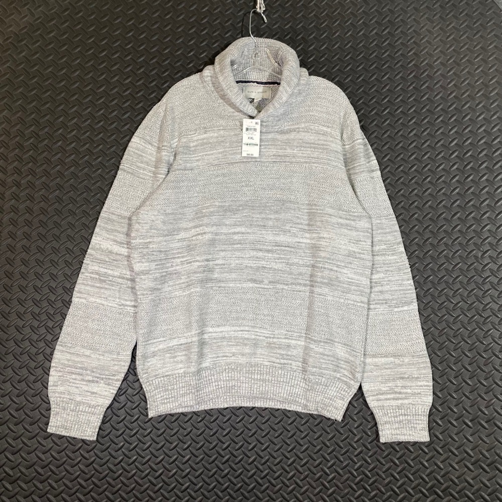 NWT‎ Sun + Stone Gray Pullover Long Sleeve Sweater Men's Size XXL